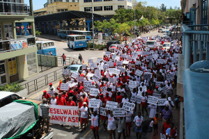 Read more about the article Seychelles opposition holds peaceful protest in capital